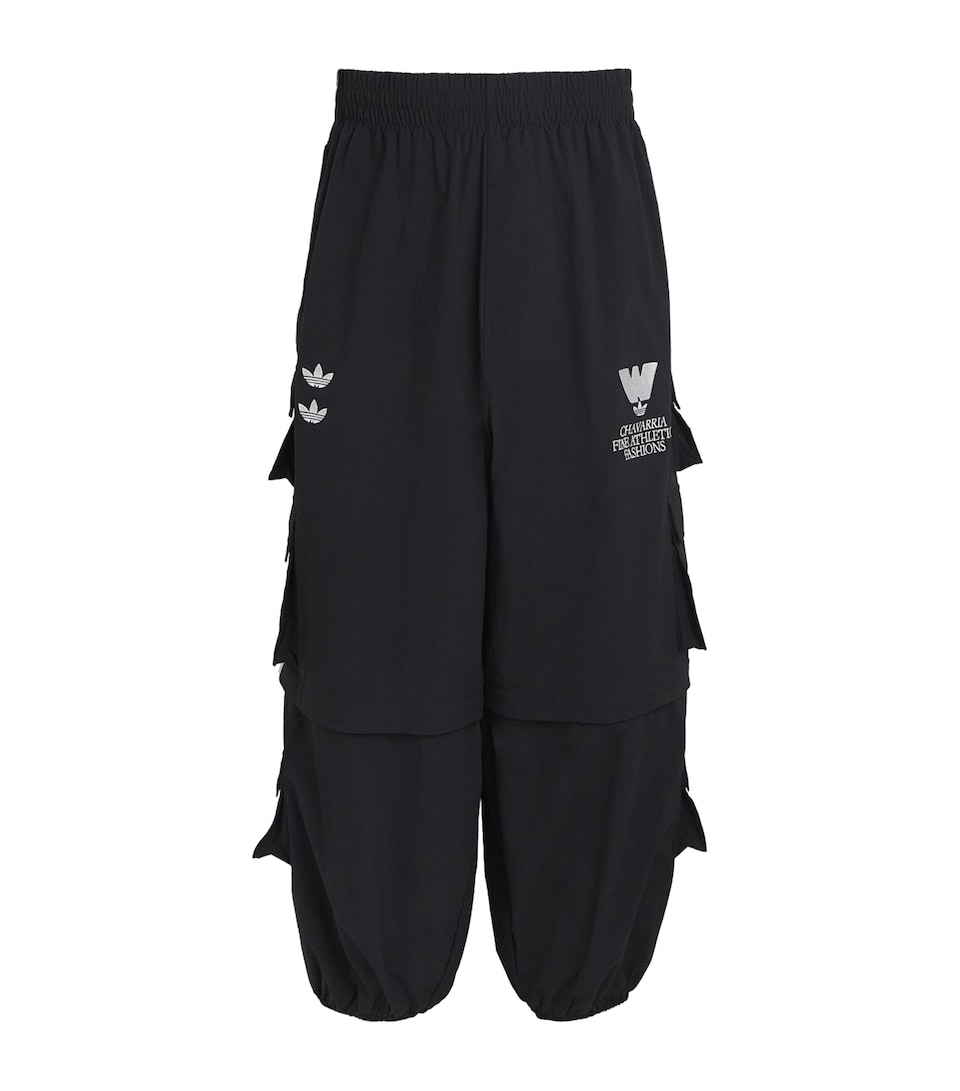 Willy Chavarria Mens x adidas Originals Cargo Trousers Black