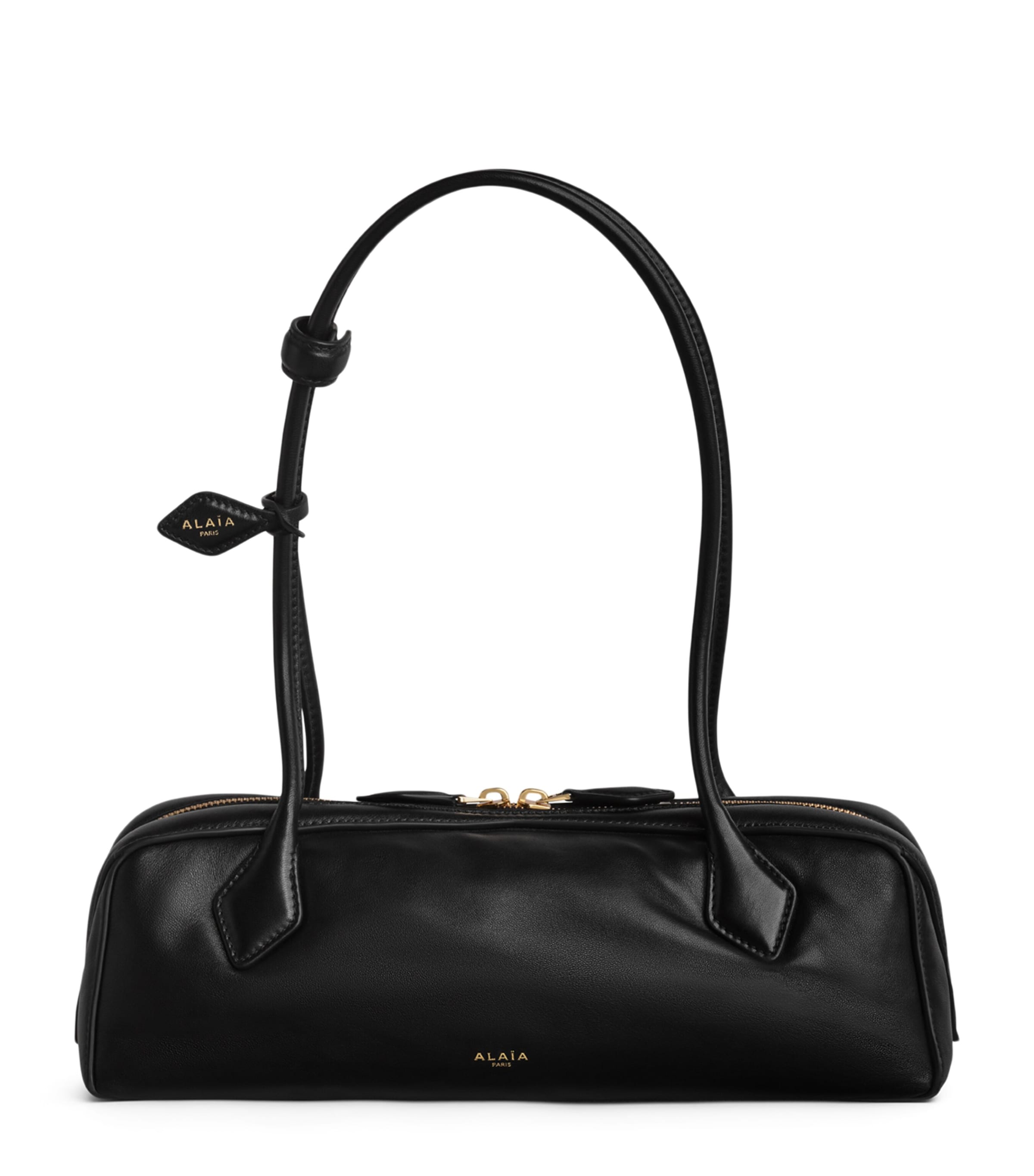 Alaïa Medium Lambskin Le Teckel Shoulder Bag Havane Fonce