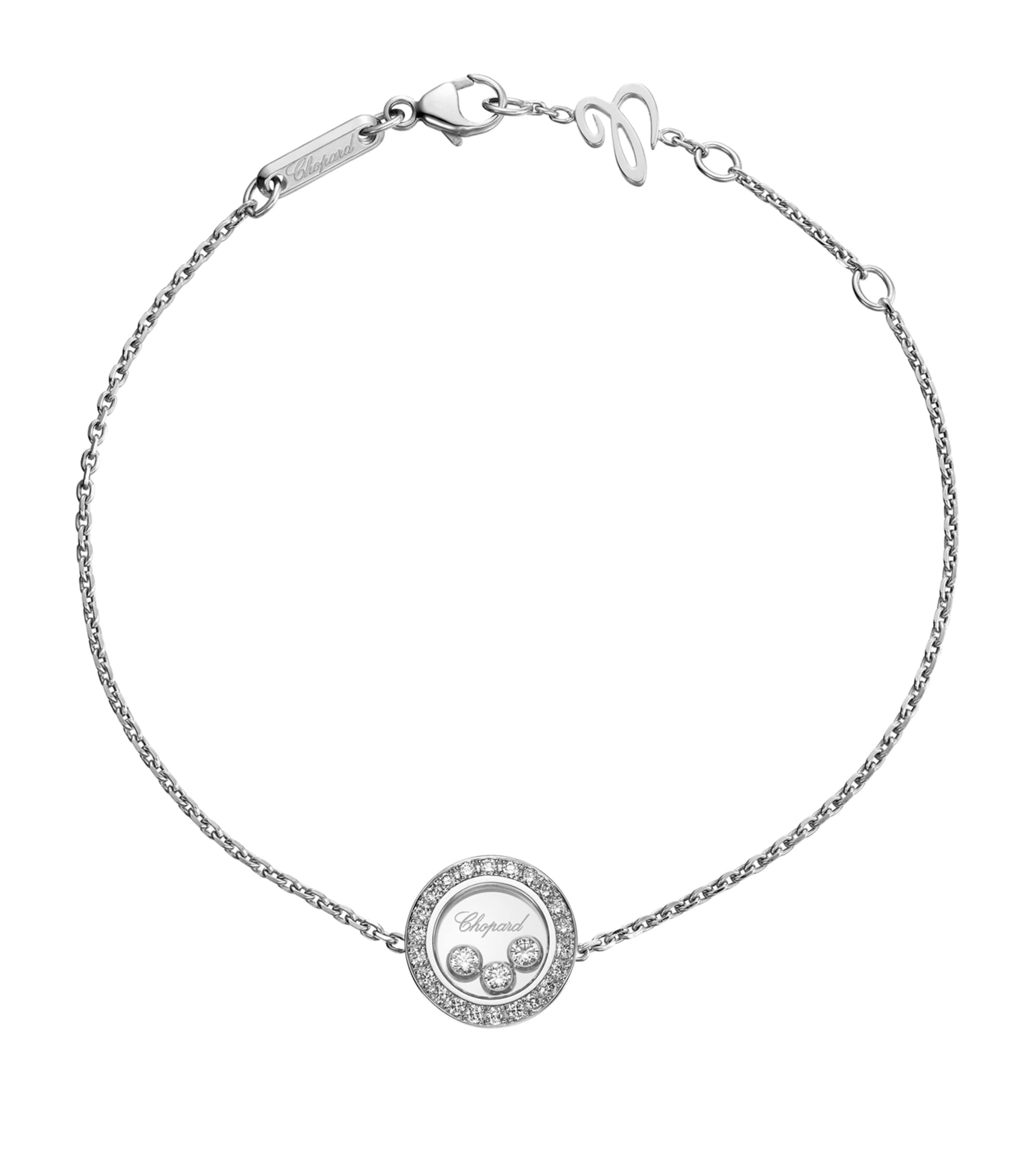 White Gold and Diamond Happy Diamonds Icons Pavé Bracelet