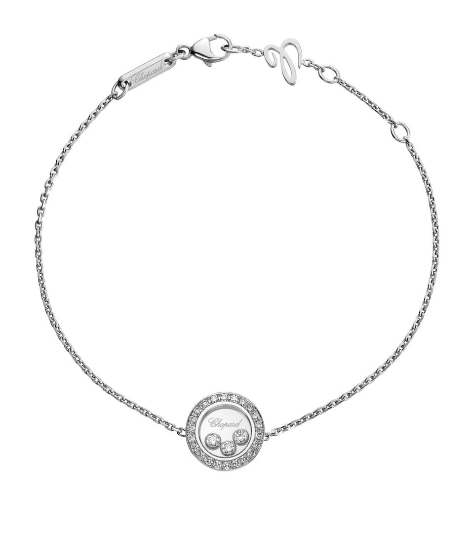 Chopard White Gold and Diamond Happy Diamonds Icons Pavé Bracelet White Gold