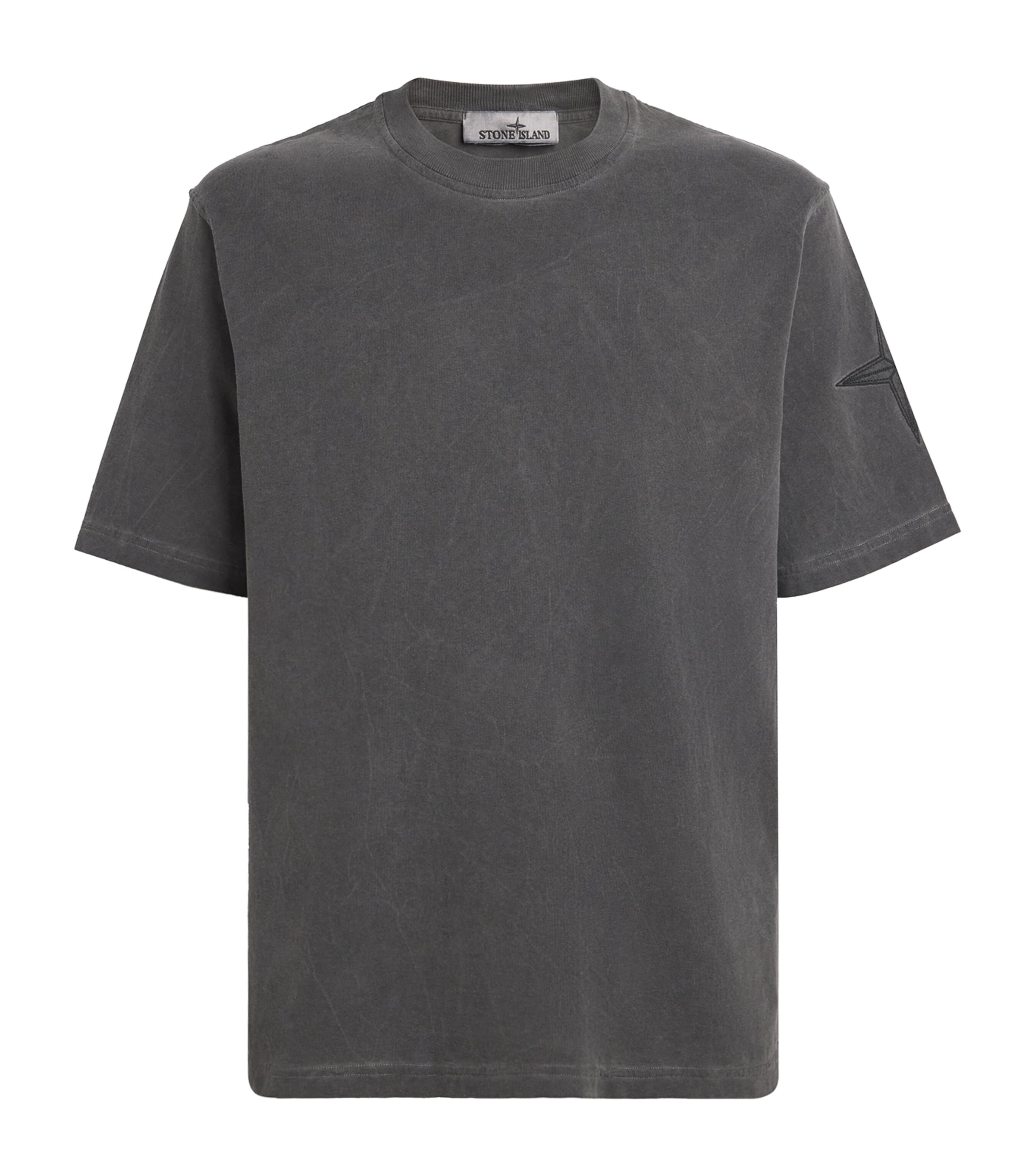 Stone Island Mens Organic Cotton Uneven-Dye T-Shirt