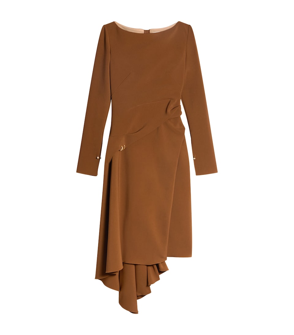 Schiaparelli Womens Cady Piercings Midi Dress Brown