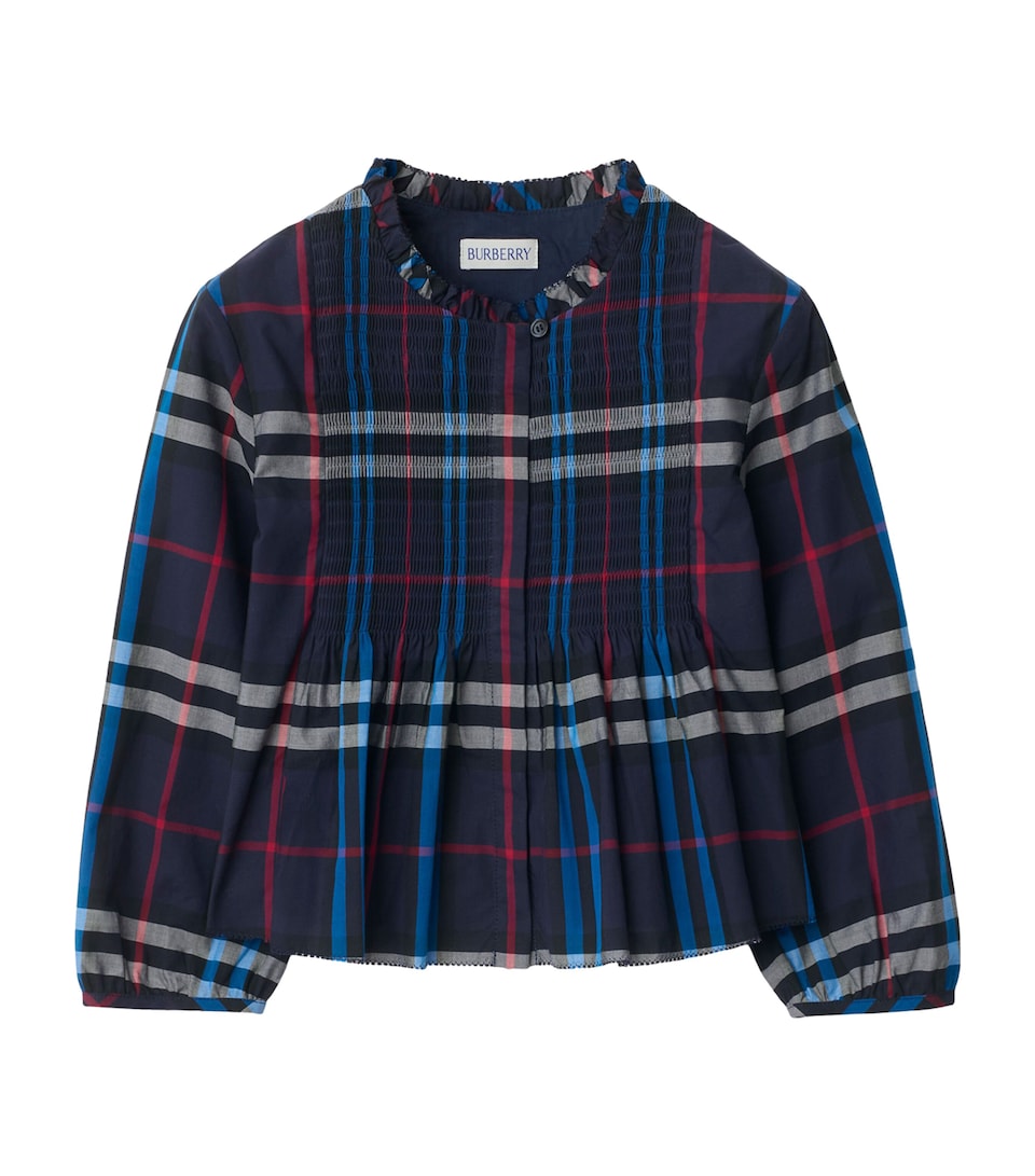 Cotton Check Poplin Blouse (3-12 Years)
