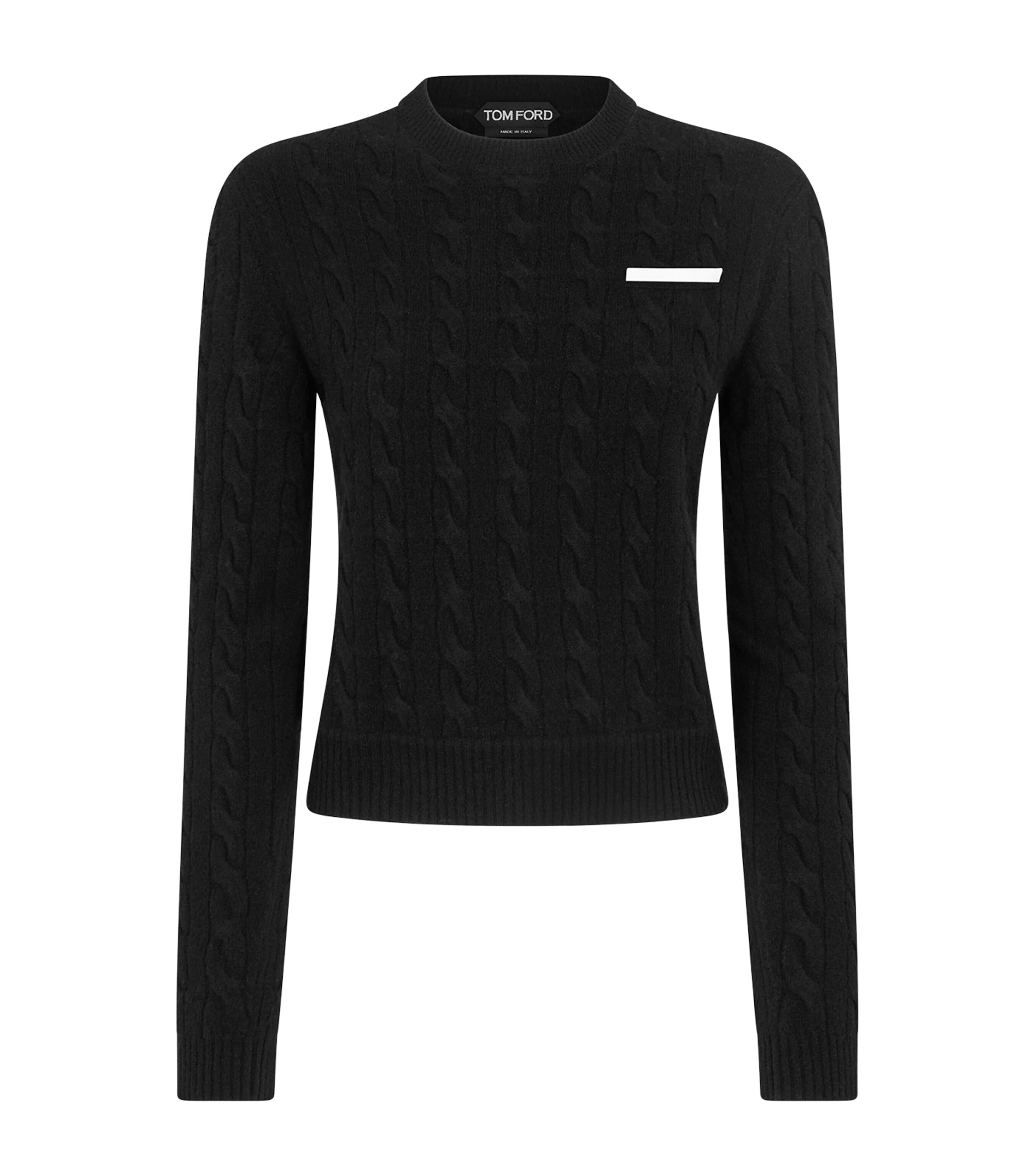 TOM FORD Womens Stretch-Wool Cable Knit Sweater Naa