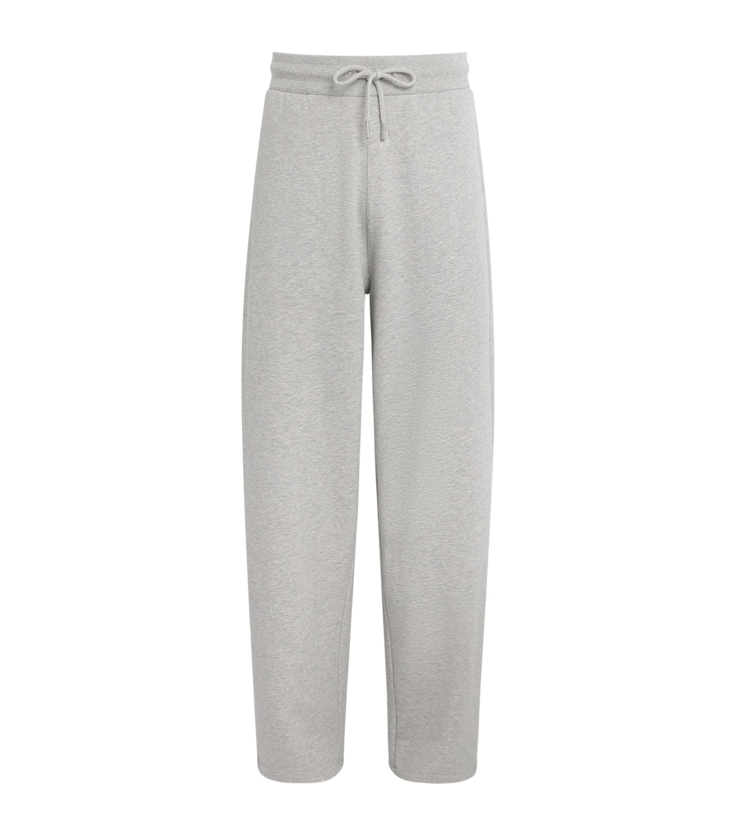 AMI Paris Mens Cotton Ami de Coeur Sweatpants Gris Cndre Chne
