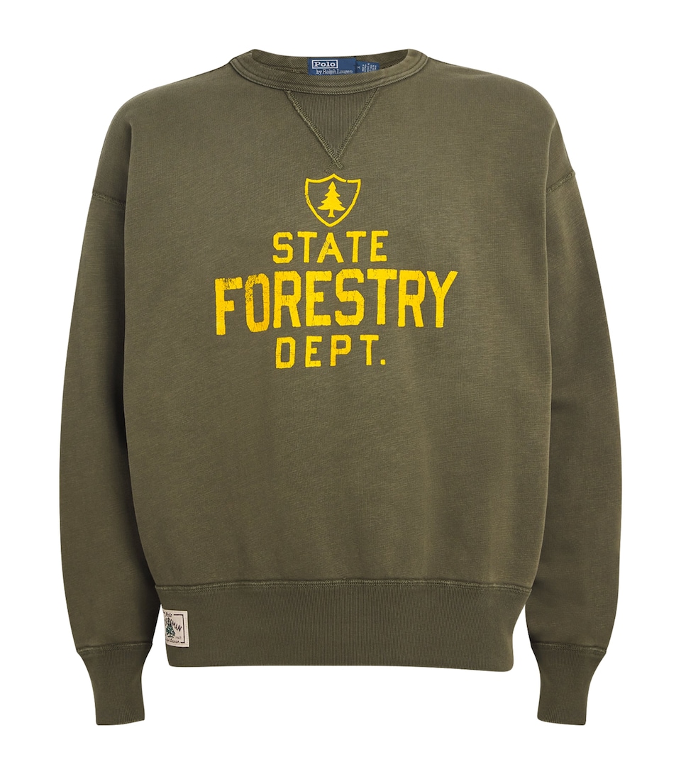 Cotton-Blend Forestry Graphic Sweatshirt