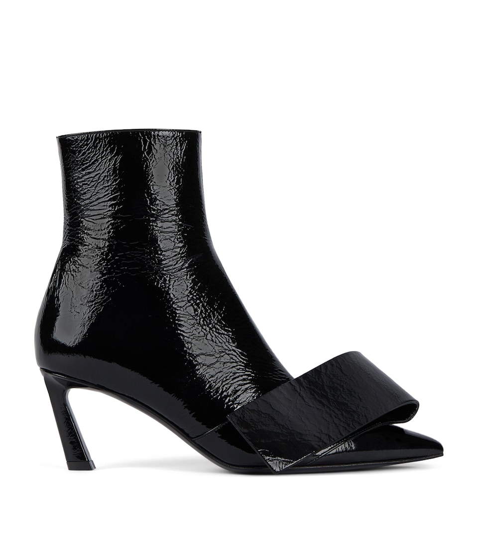 Givenchy Leather Twisted Ribbon Ankle Boots 65