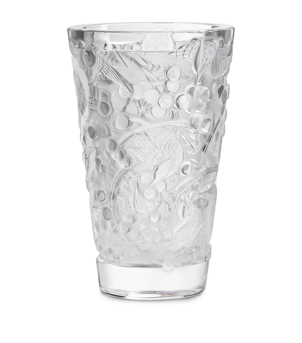 Crystal Merles et Raisins Vase (22cm)