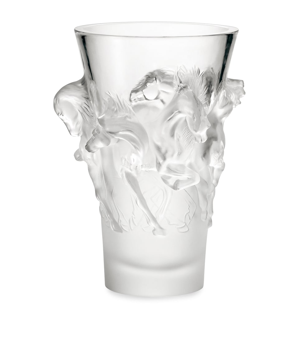 Lalique Crystal Equus Vase (38cm) Incolore