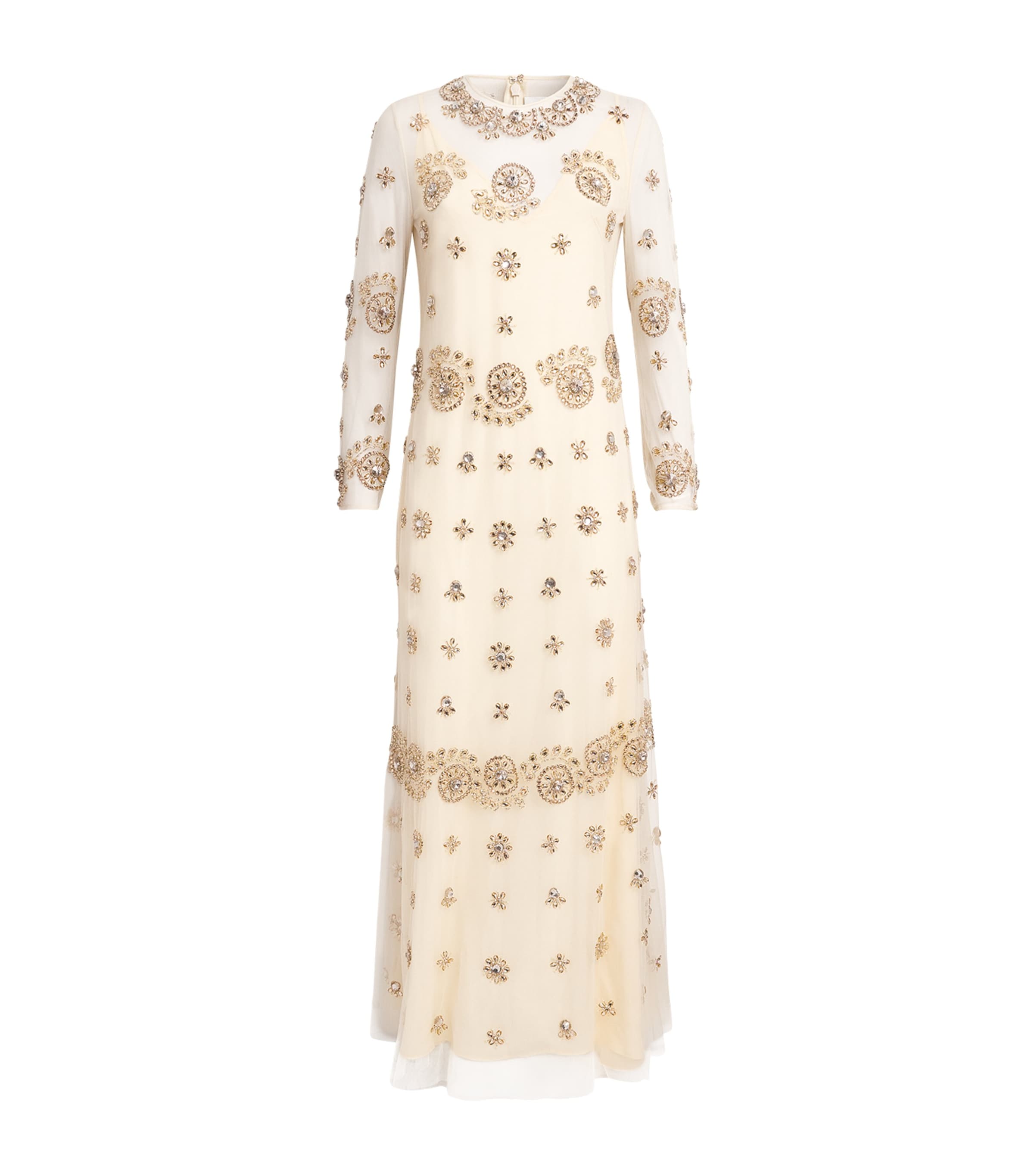 Huishan Zhang Womens Silk Crystal-Embellished Aria Gown Afterglow