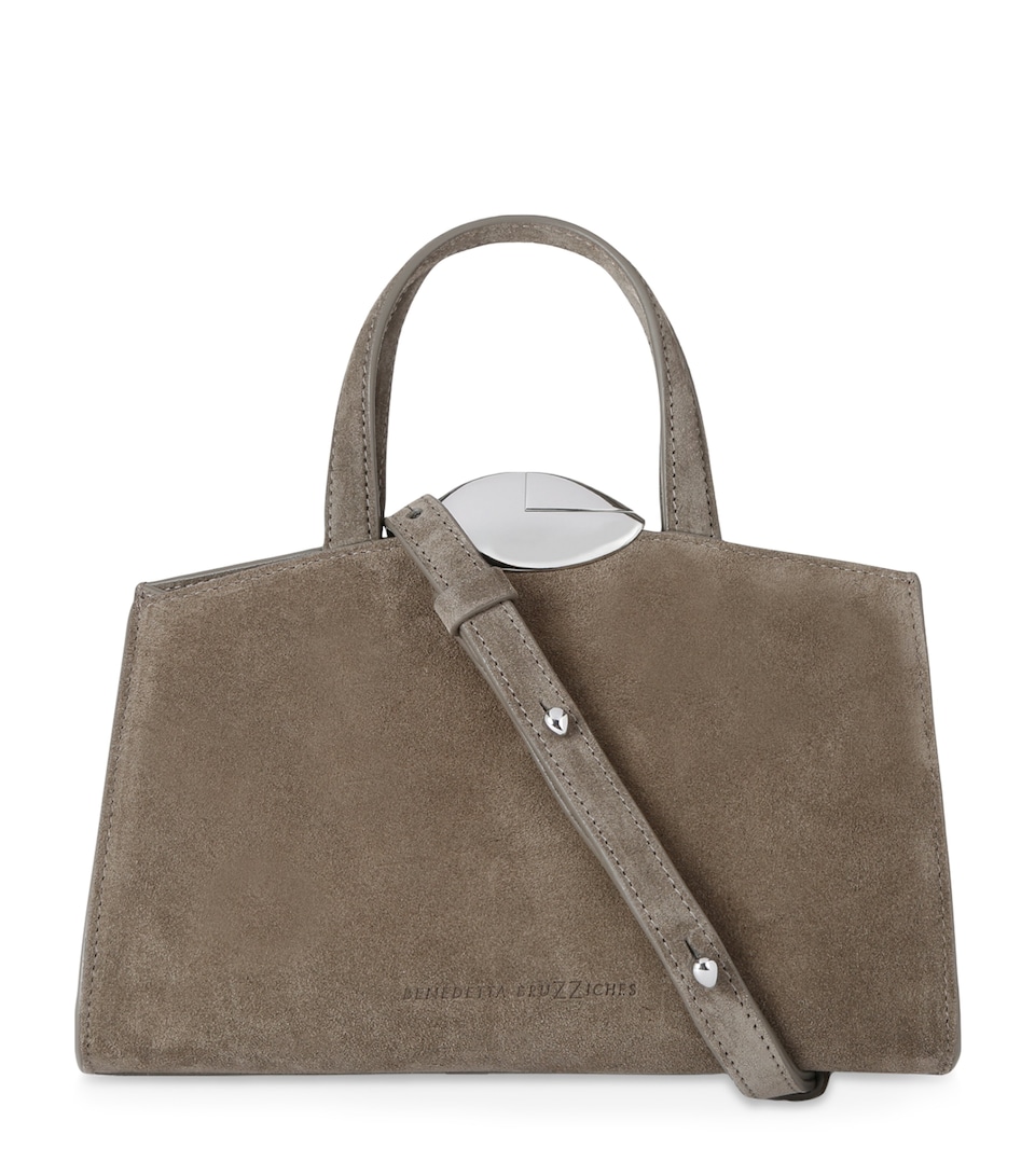 Small Suede Serena Top-Handle Bag