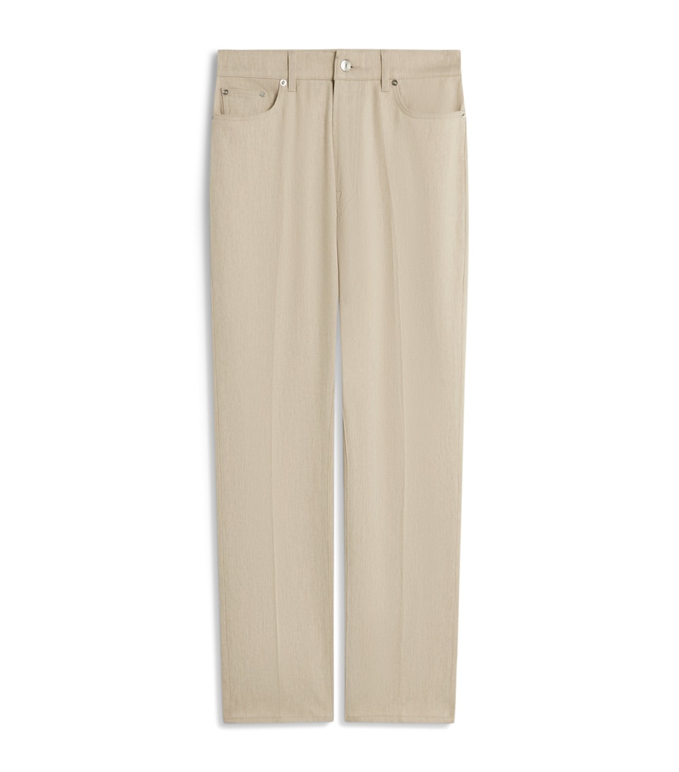 Wool-Blend Denim Trousers