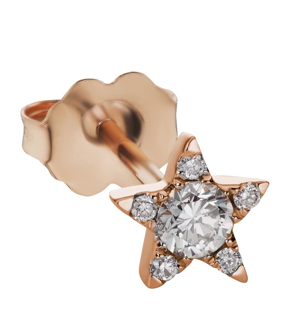 Maria Tash Diamond Star Stud Earring (5.5mm) Rose Gold