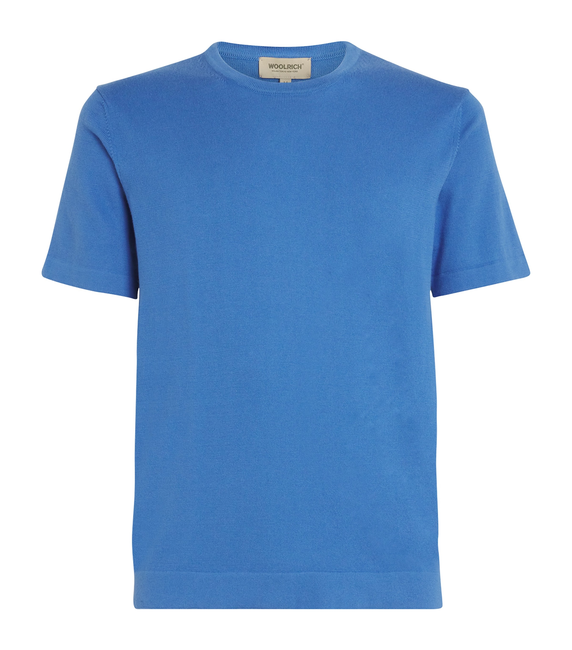 Woolrich Mens Cotton Knitted T-Shirt Aviation