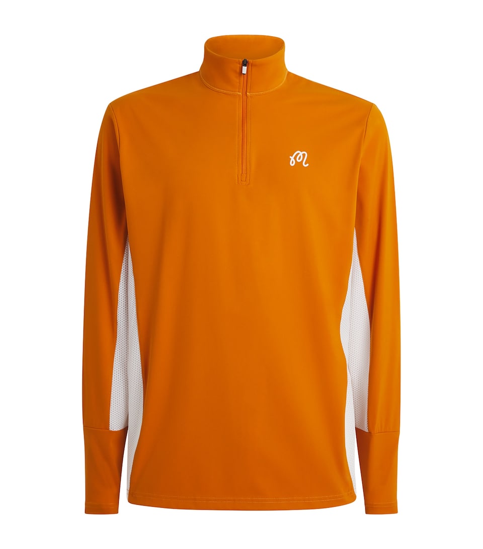 Malbon Golf Mens Santiago Mid Layer Marmalade/cream
