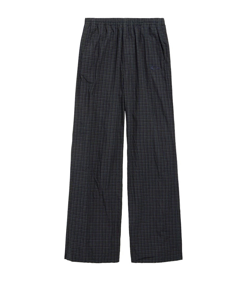 Balenciaga Mens Cotton Check Track Sweatpants
