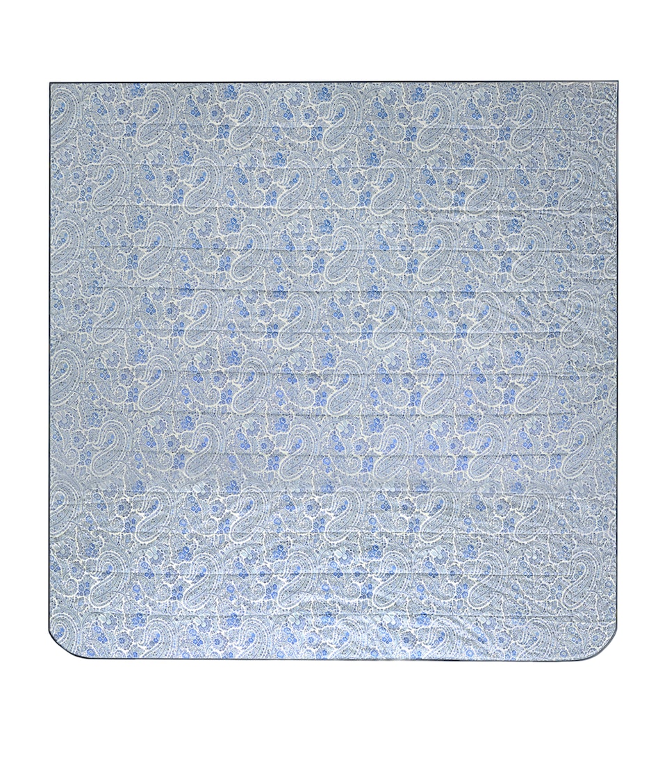 Etro Cotton Quilted Amalia Bedspread (270cm x 270cm) Print On Blue Base