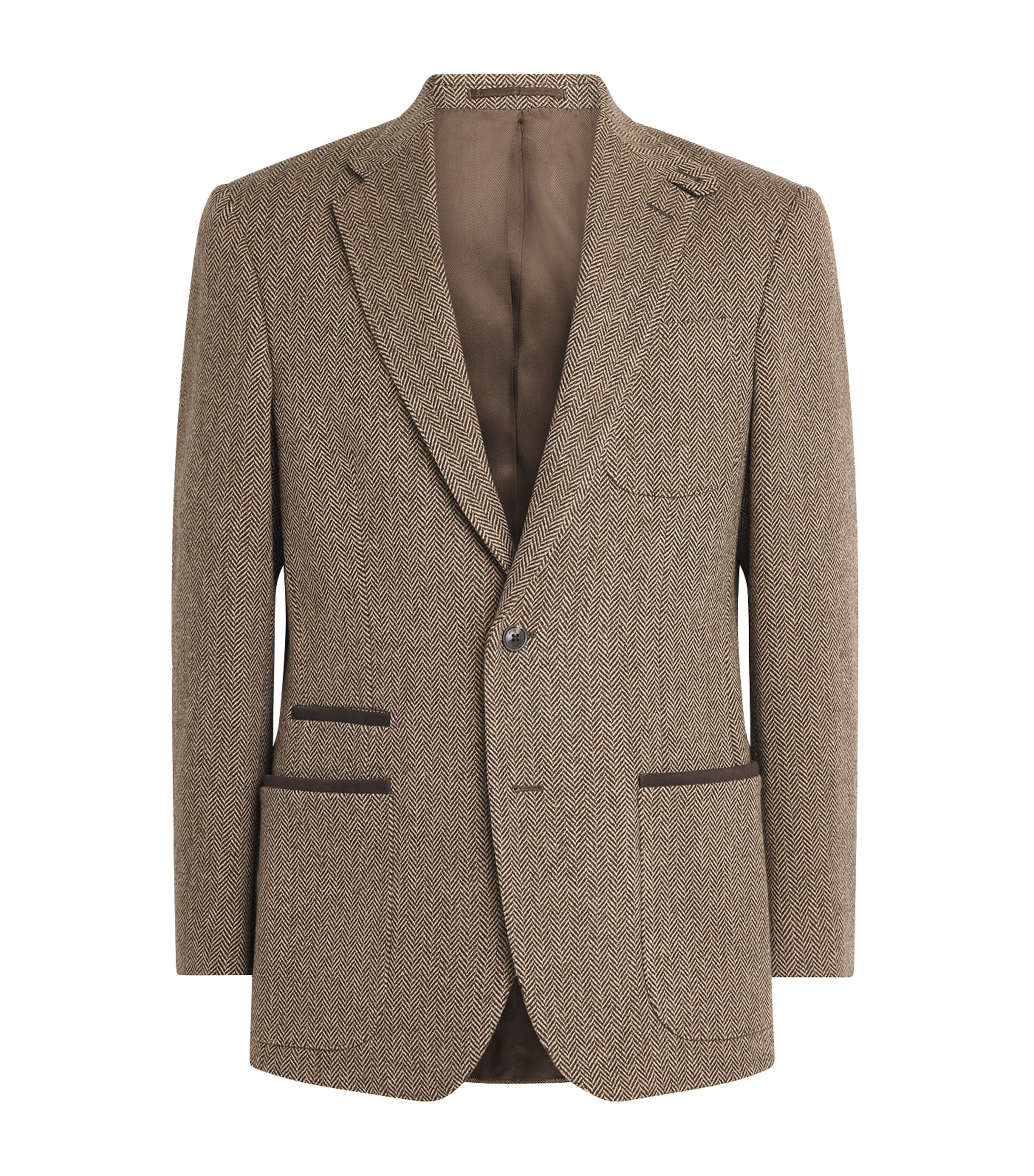 Purdey Mens Wool Tweed Herringbone Atholl Blazer Taymoor Tweed