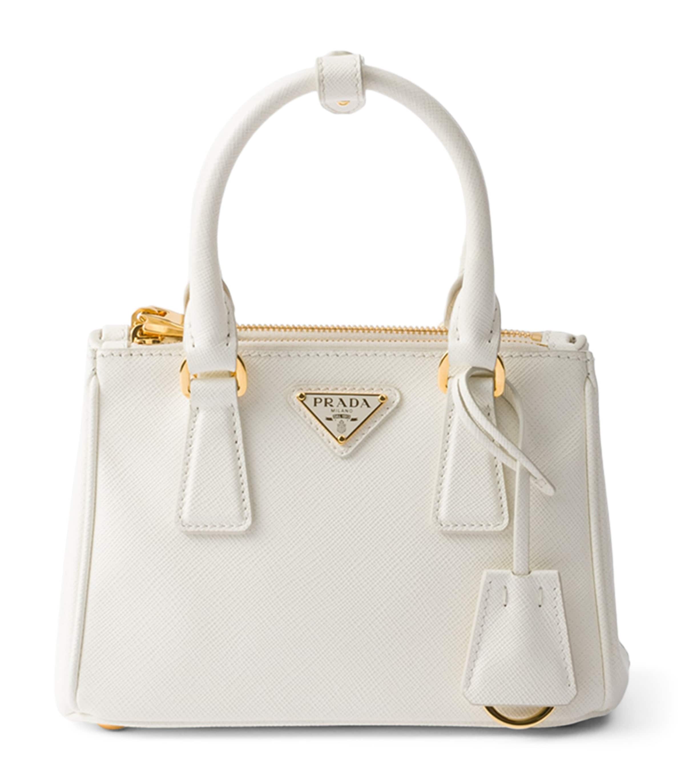 Micro Saffiano Leather Galleria Top-Handle Bag