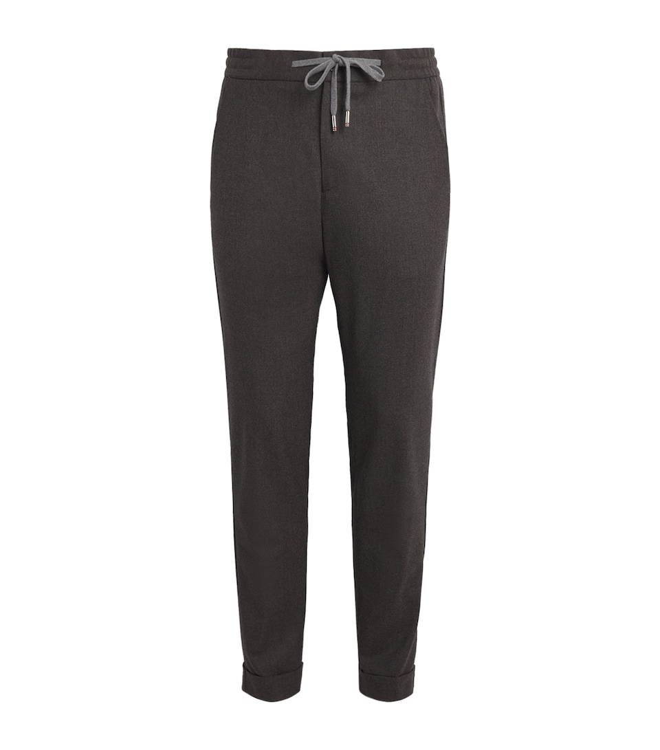 Marco Pescarolo Womens Cashmere Drawstring Trousers Brown