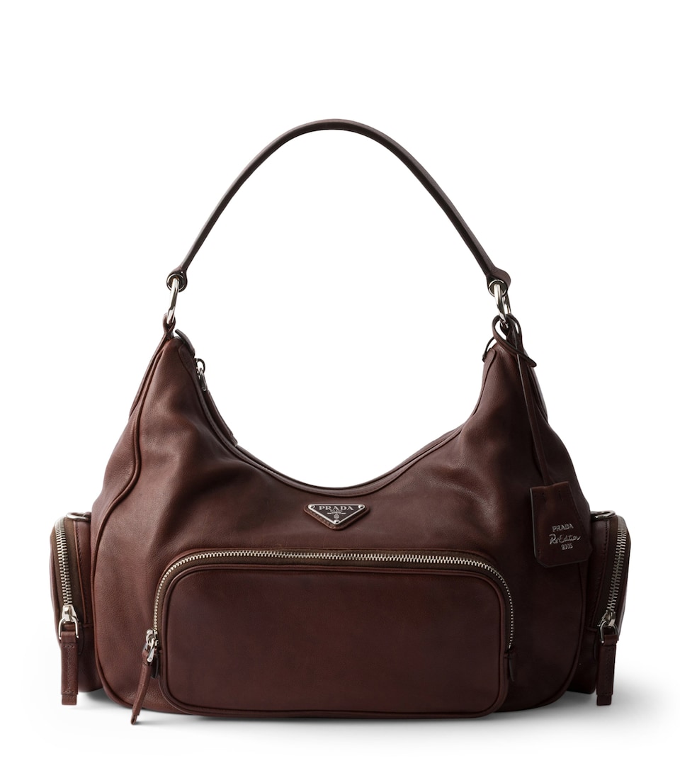 Medium Washed Leather Shoulder Bag