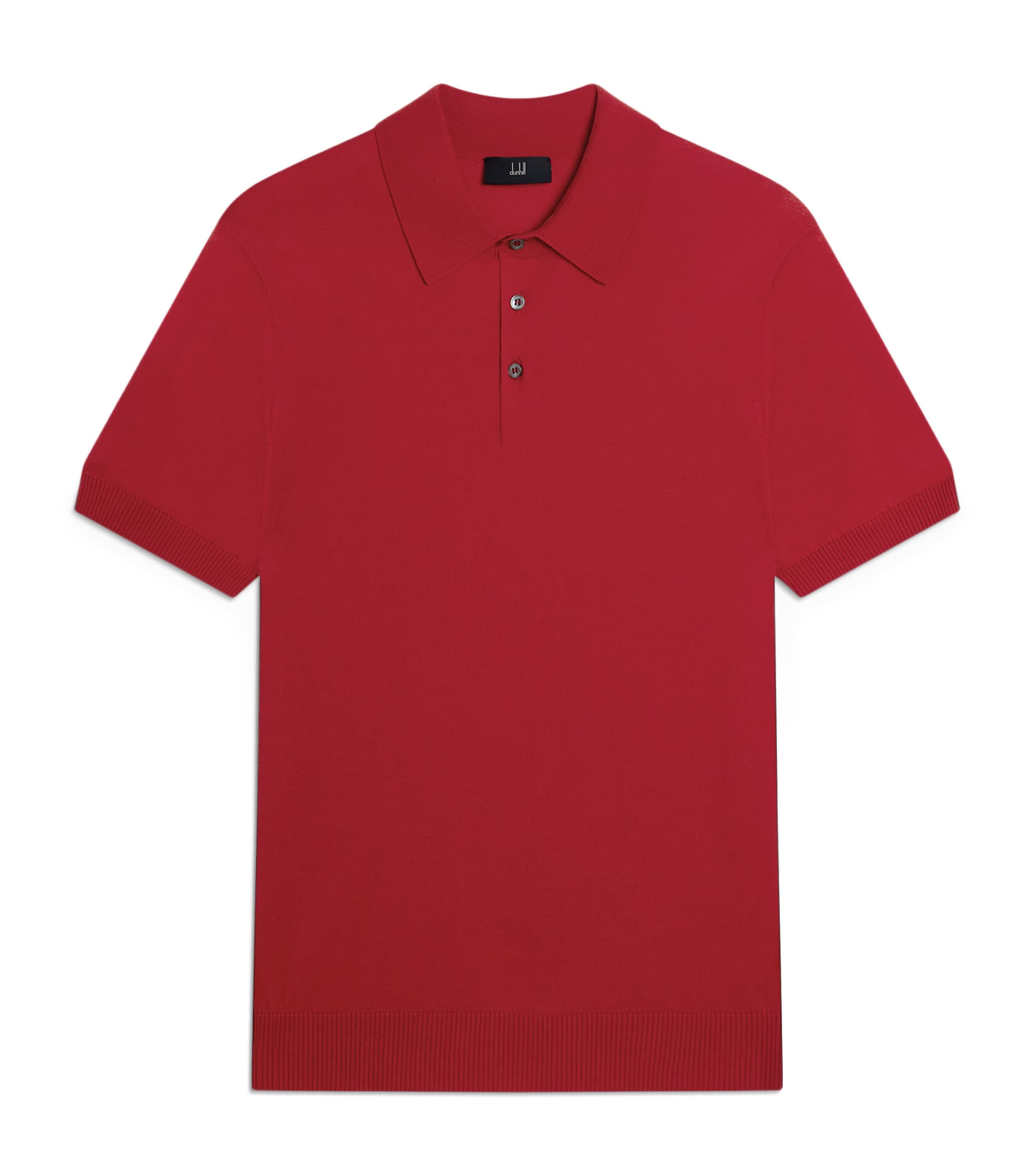 Dunhill Mens Cotton-Mulberry Silk Polo Shirt