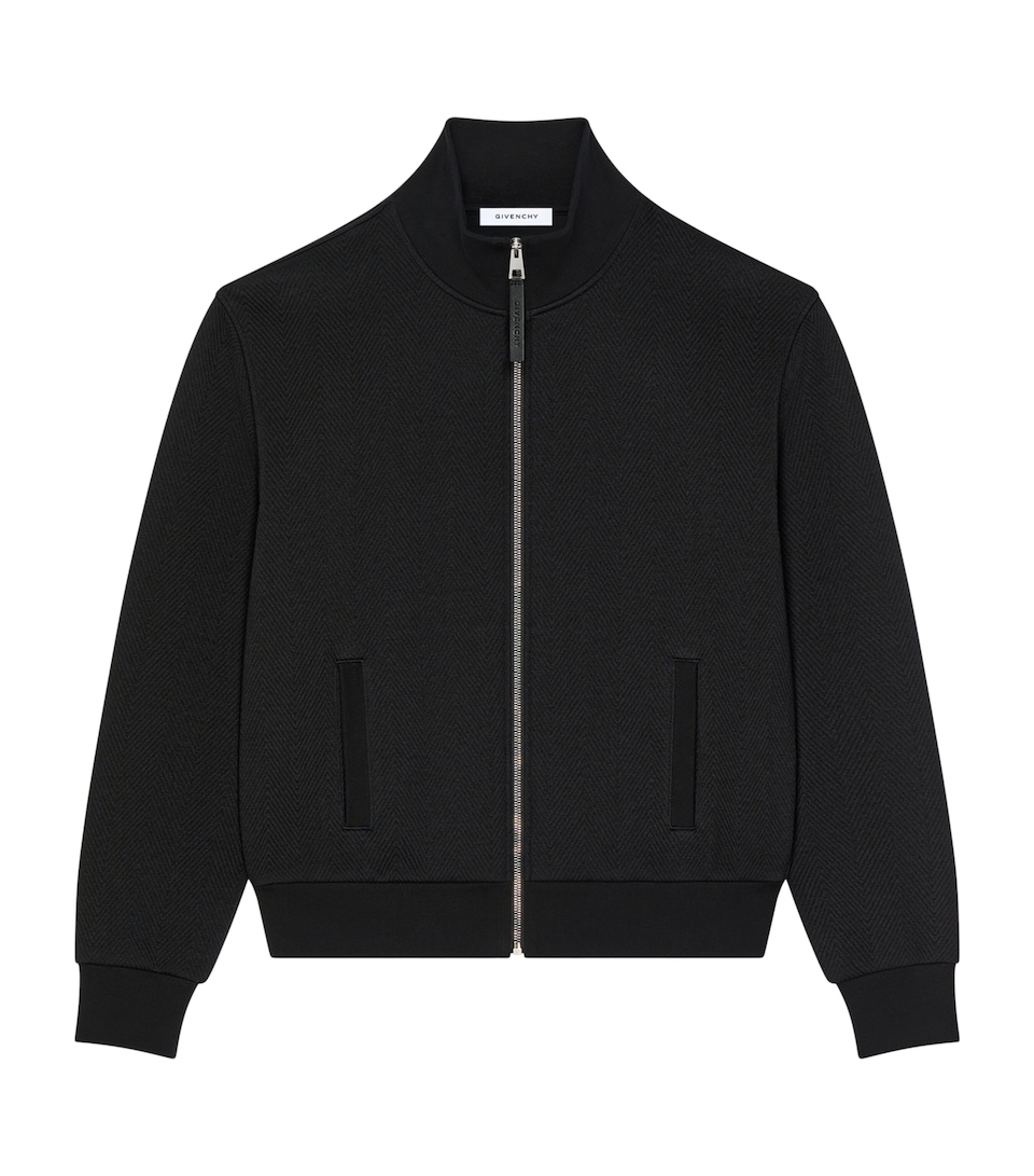 Givenchy Mens Herringbone Zip-Up Sweatshirt