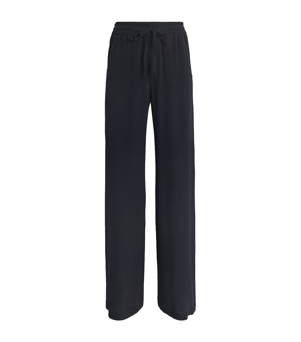 Silk Shirred Trousers