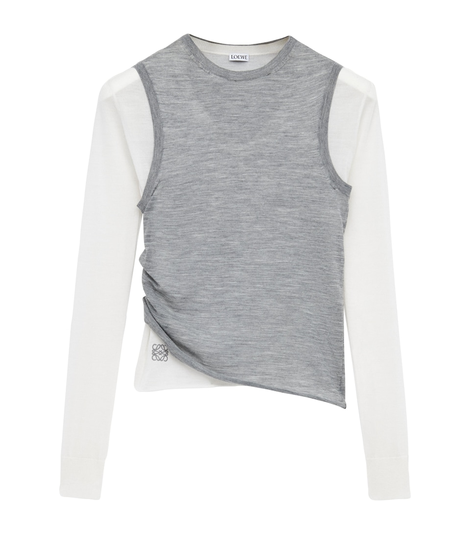 Cashmere-Blend Draped Sweater