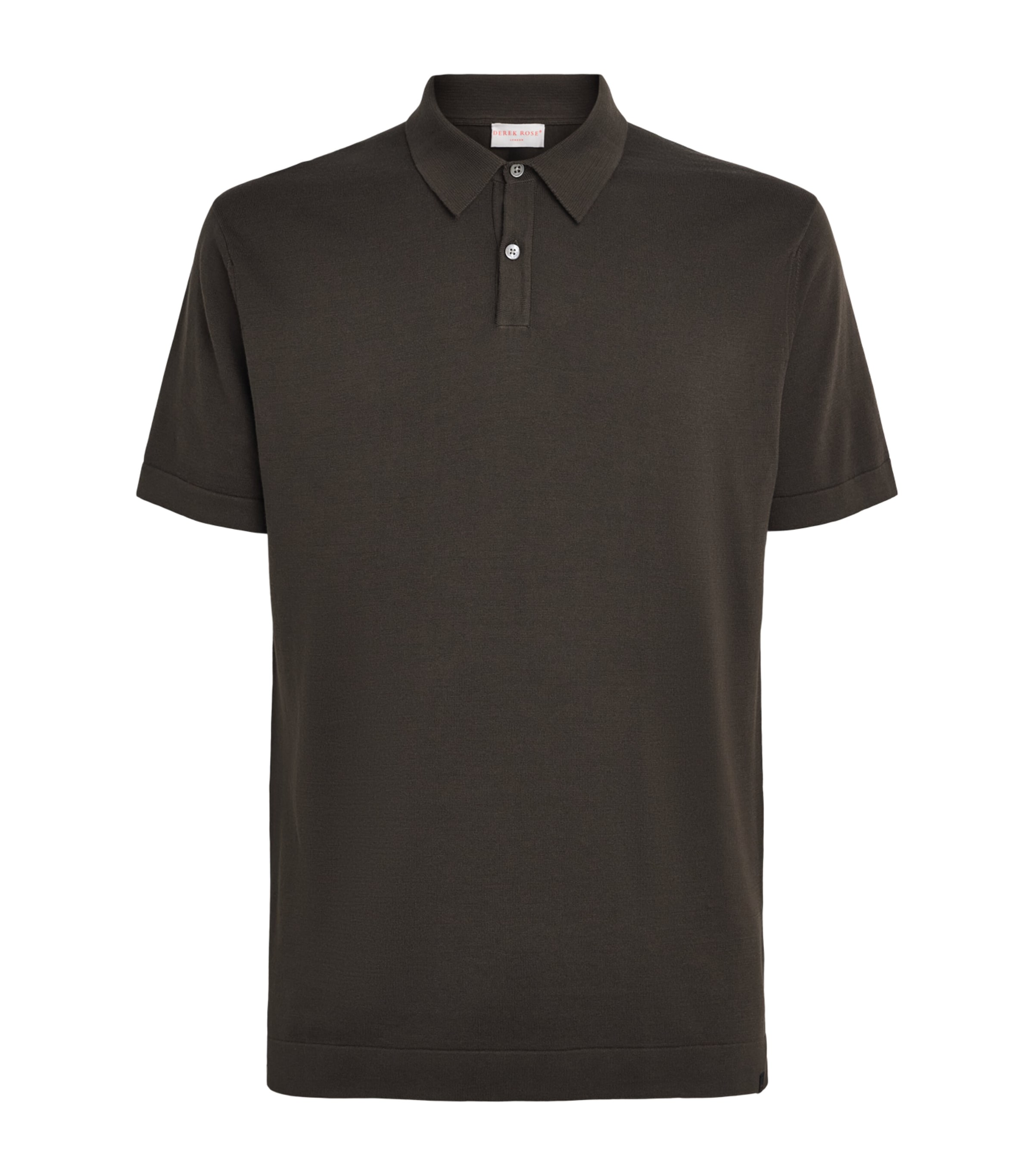 Derek Rose Mens Sea Island Cotton Jacob Polo Shirt Gre