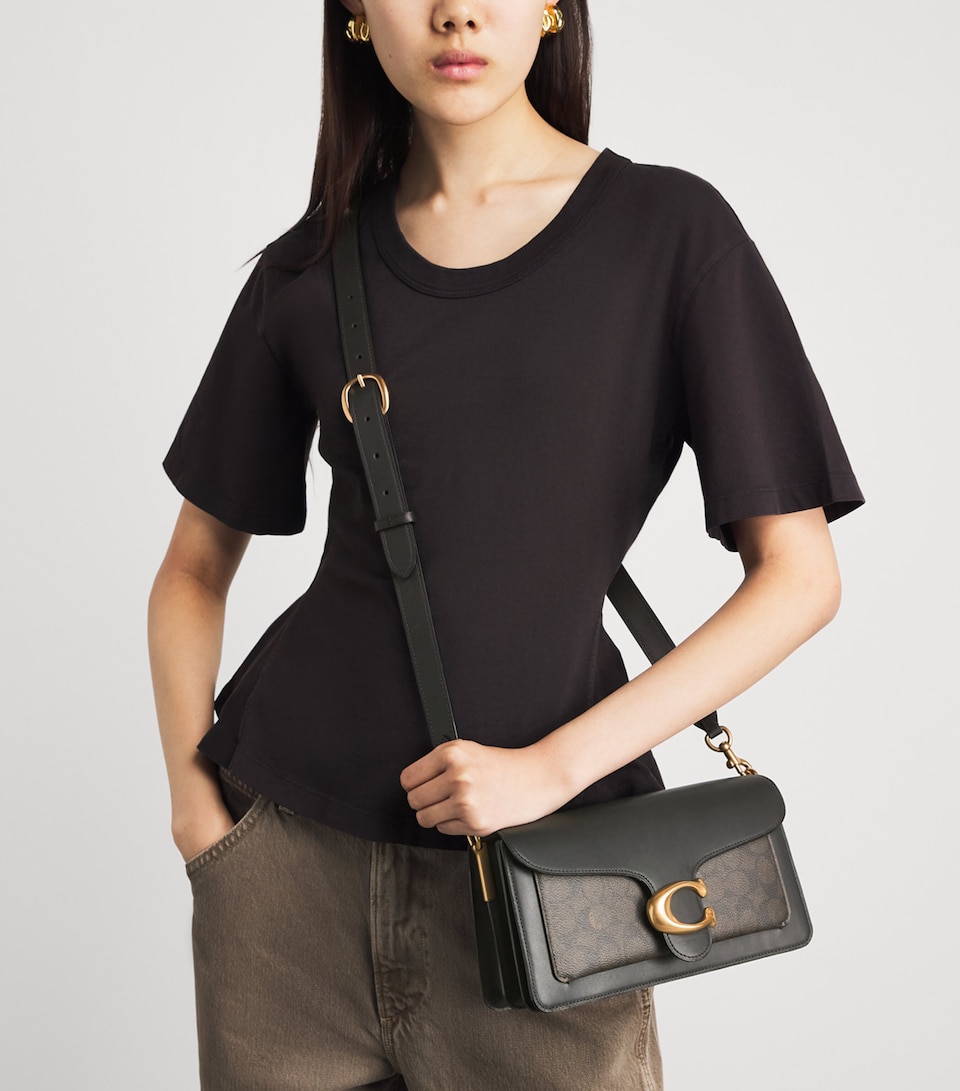 Coach Leather Tabby Shoulder Bag Black