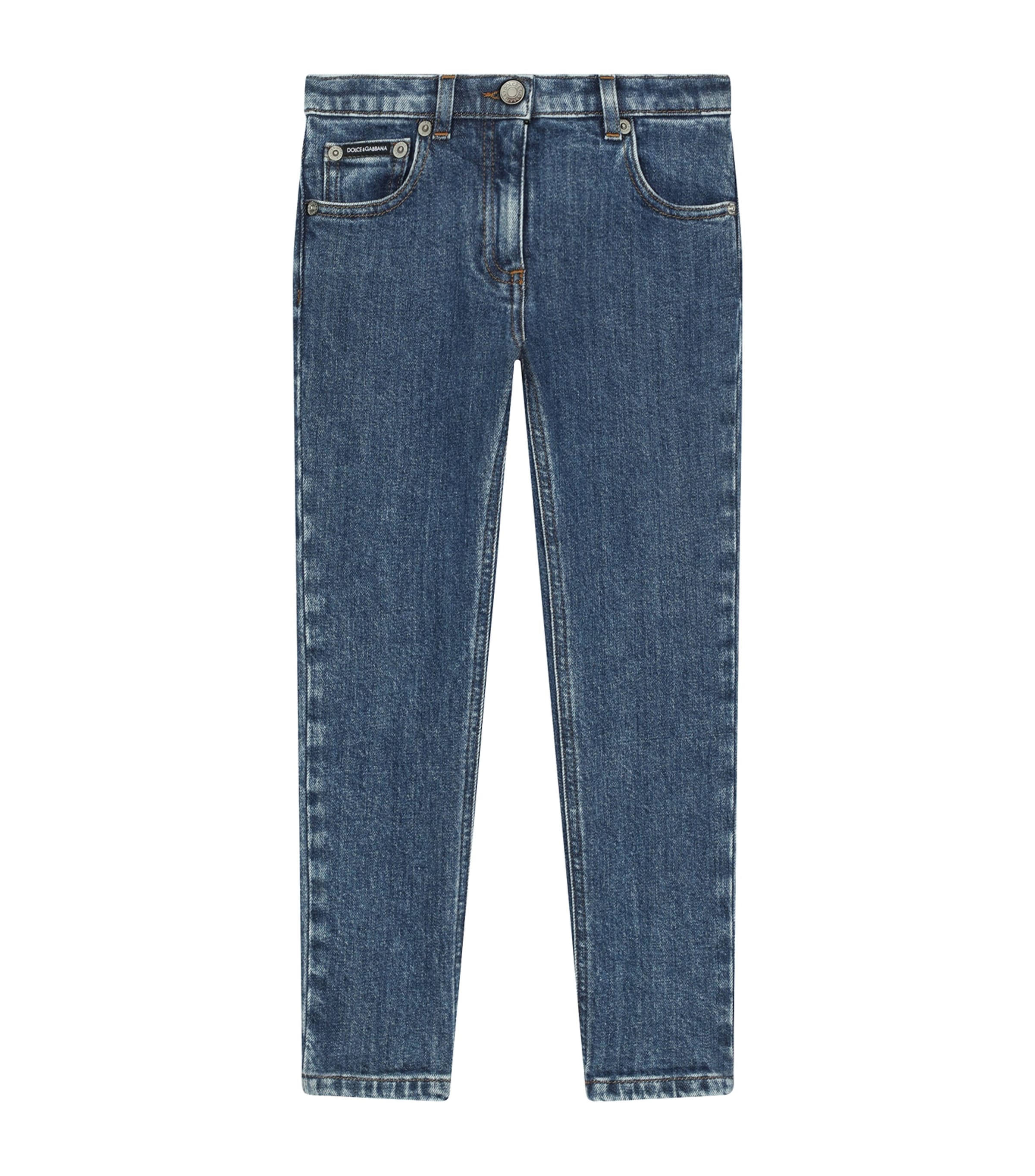 Dolce&Gabbana Kids Straight Jeans (2-6 Years) Sea Bl