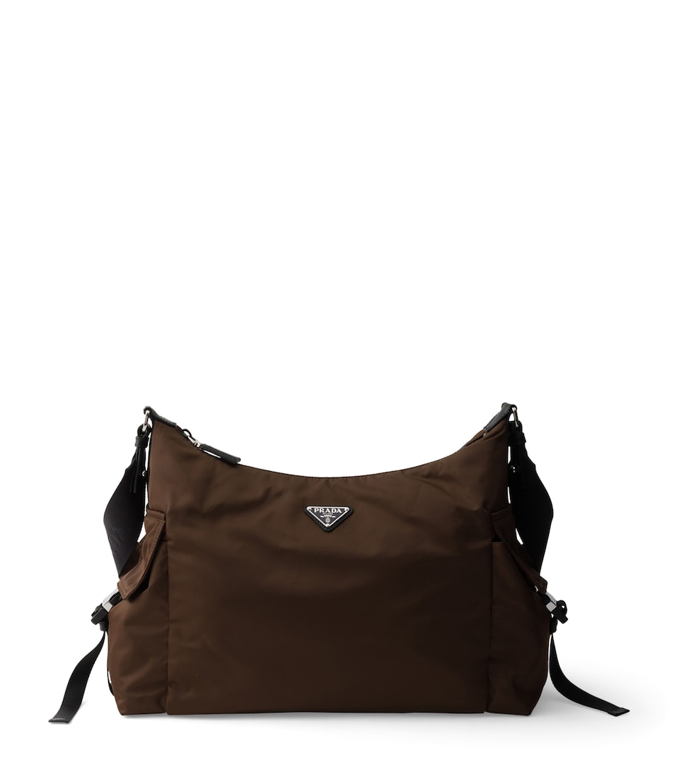 Re-Nylon and Leather Explore Shoulder Bag