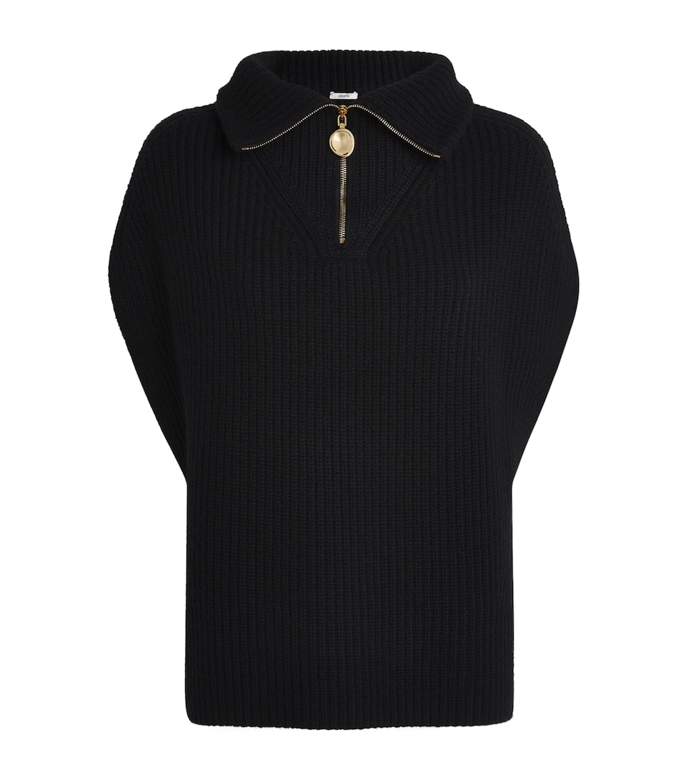 Cashmere-Blend Ribbed Raffet Sweater