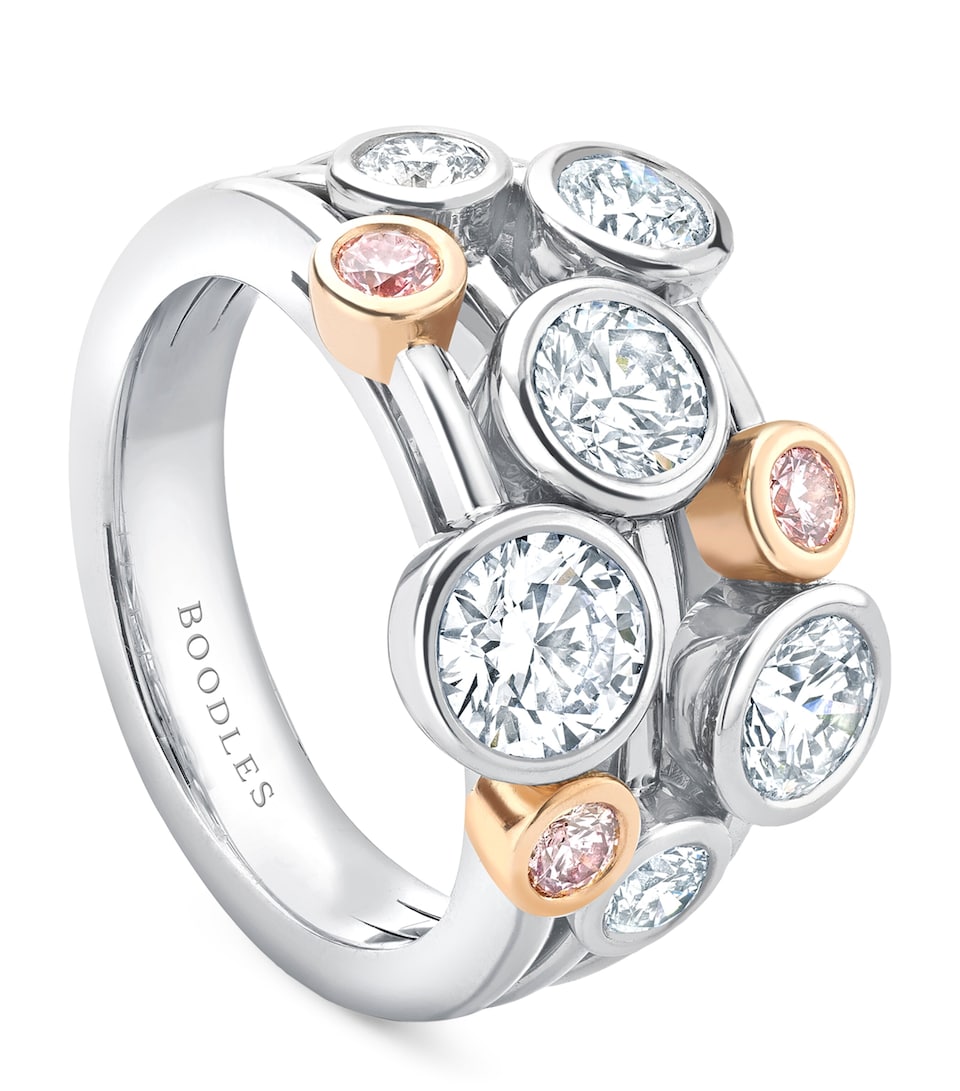 Boodles Platinum and Diamond Raindance Ring Platinum And
