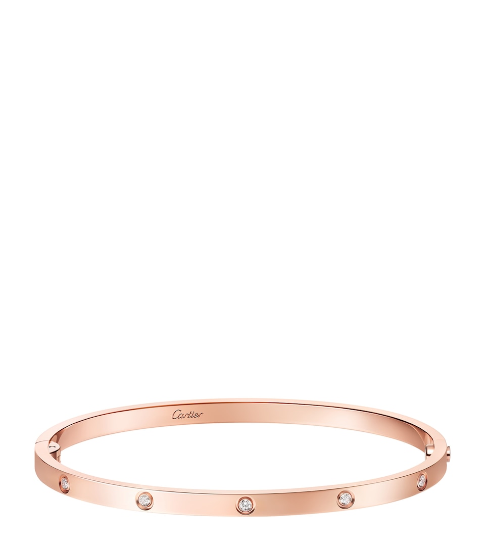 Small Rose Gold and Diamond LOVE Bracelet