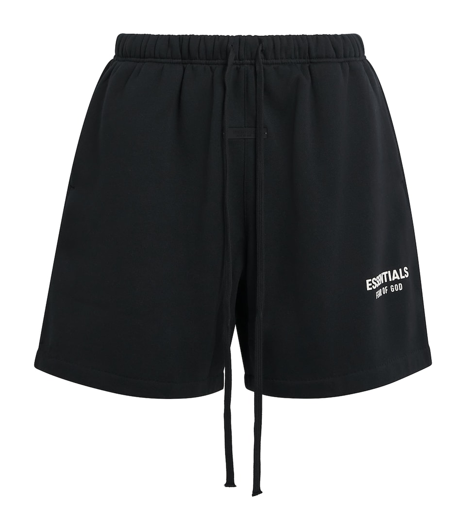FEAR OF GOD ESSENTIALS Mens Logo Classic Sweatshorts Vintage Black