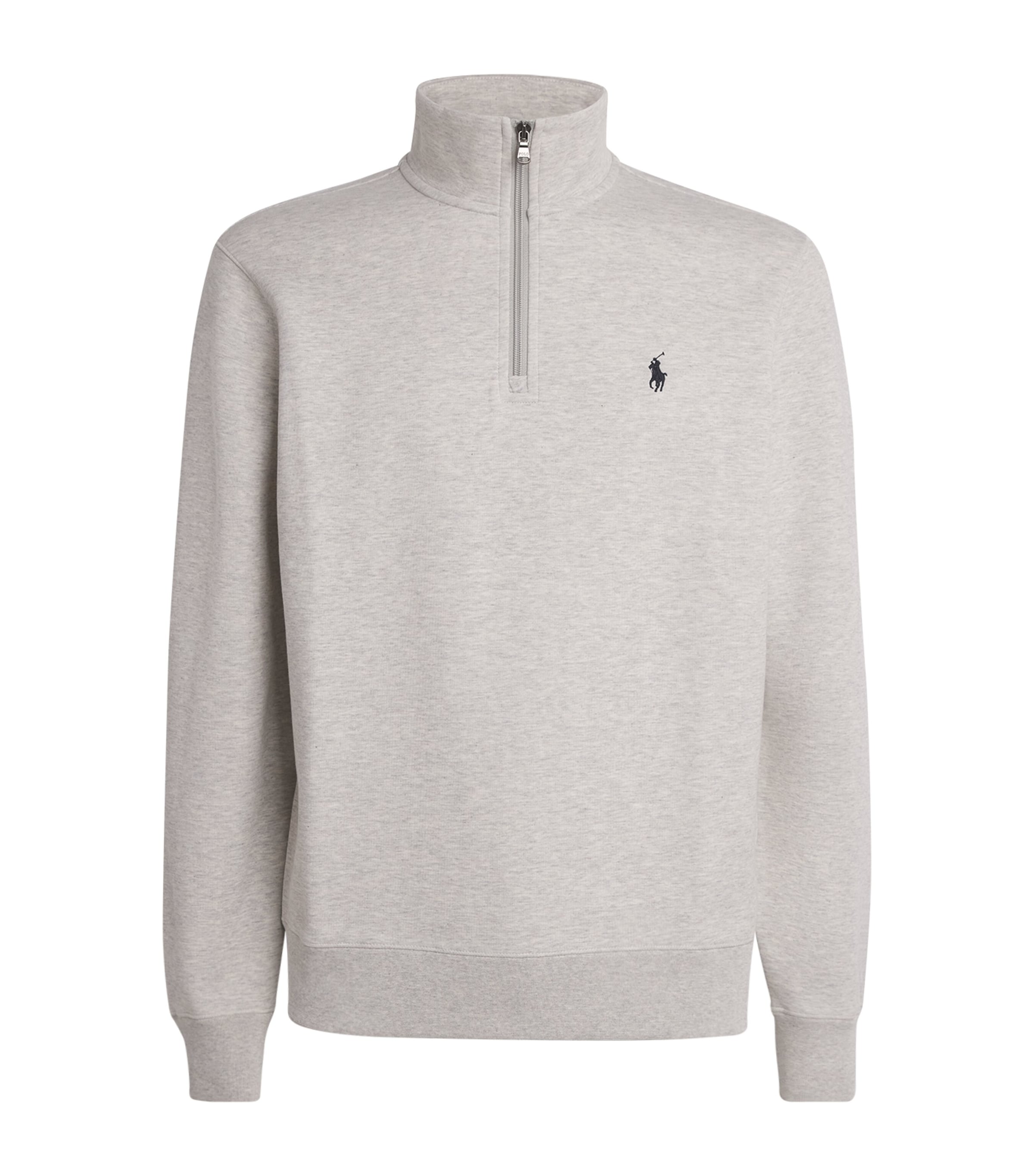 Cotton-Blend Quarter-Zip Sweatshirt