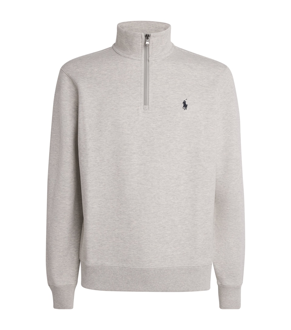 Cotton-Blend Quarter-Zip Sweatshirt