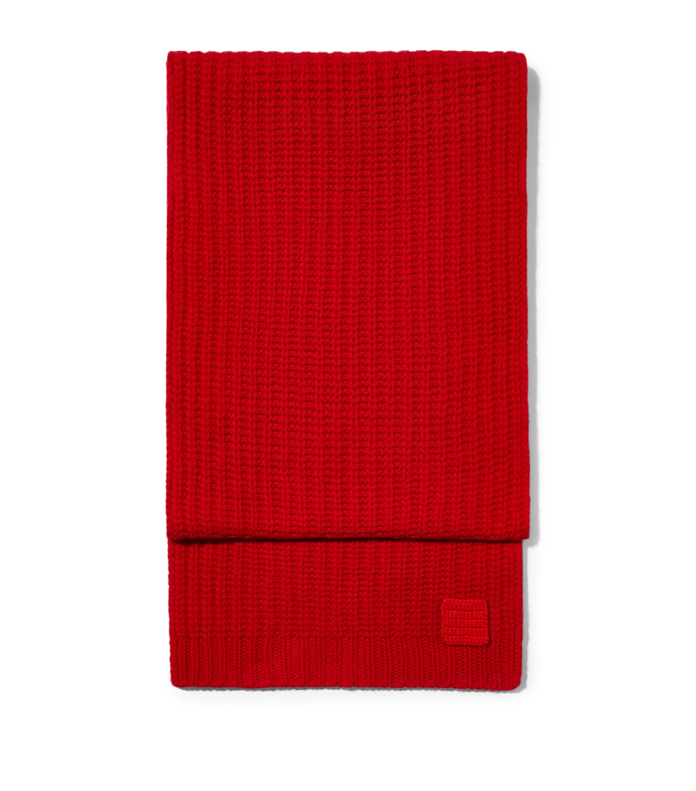MAX&Co. Virgin Wool Knitted Scarf Red