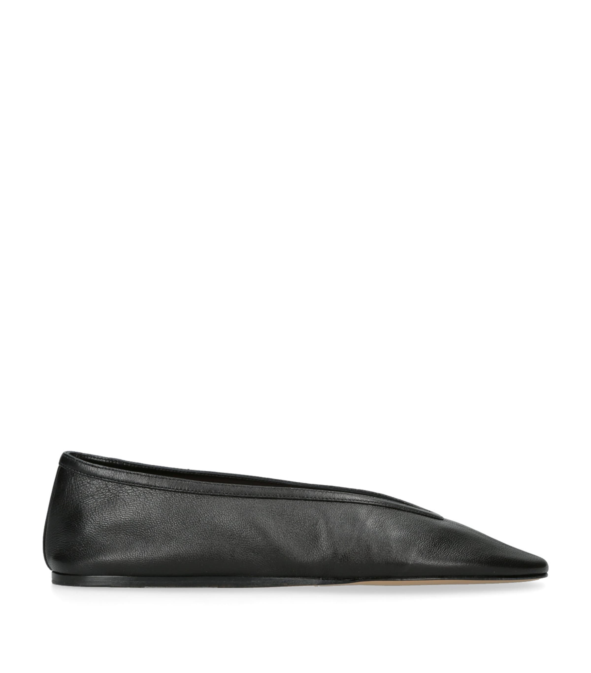 Le Monde Beryl Leather Luna Ballet Flats Black