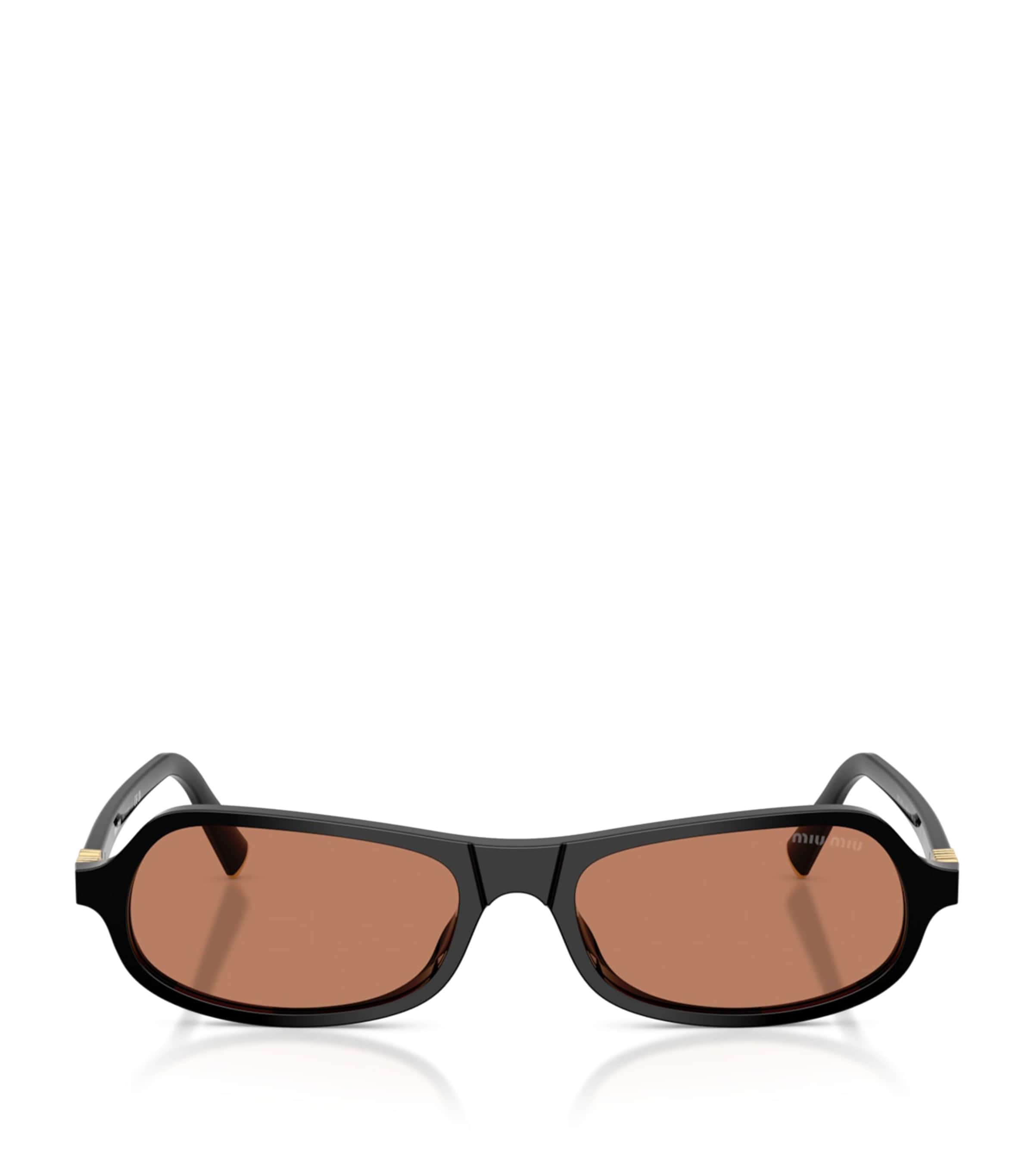 Miu Miu Irregular Oval Sunglasses Black