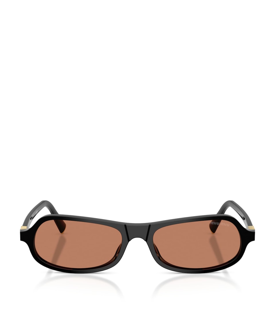 Miu Miu Irregular Oval Sunglasses Black