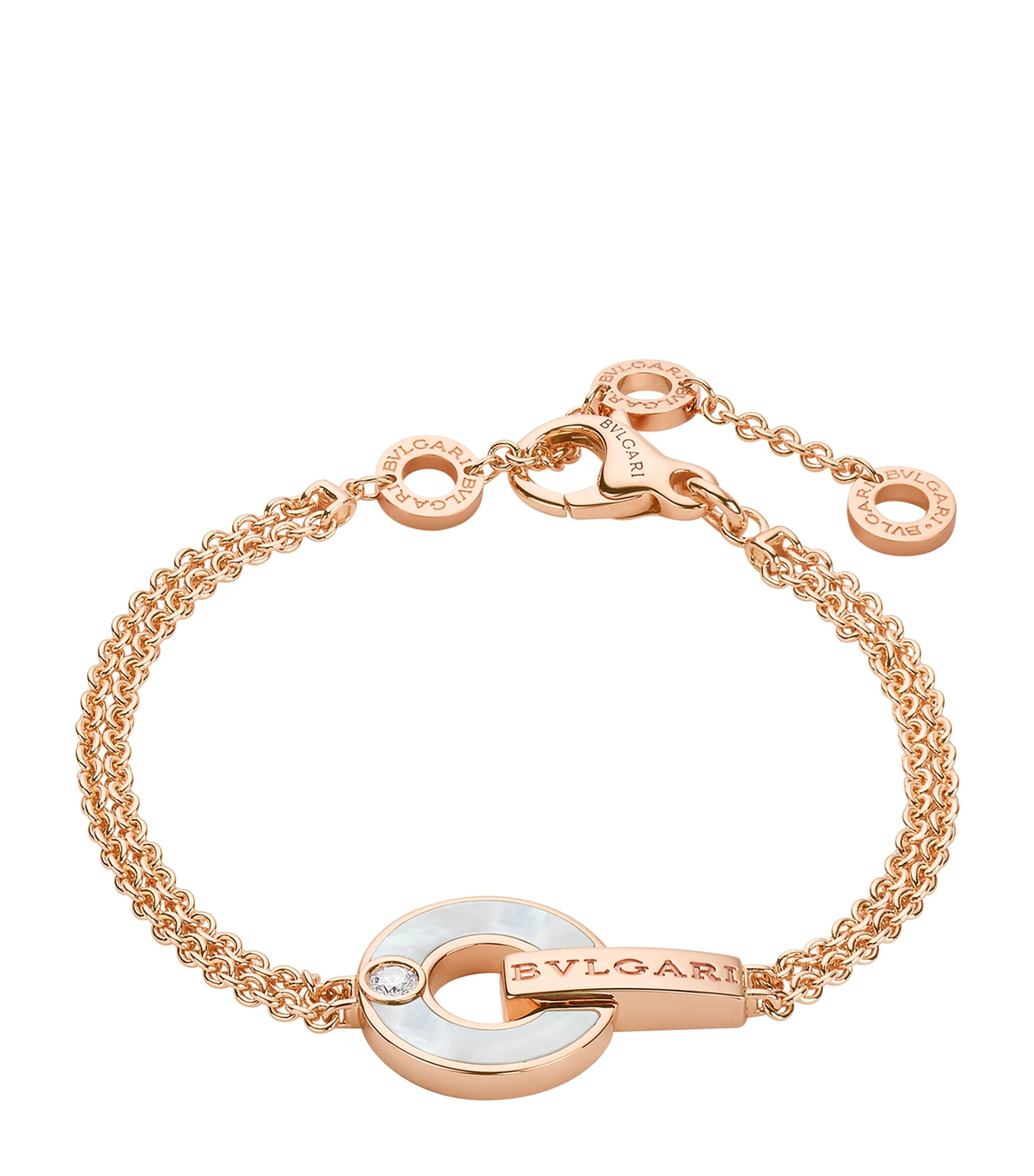 Rose Gold, Diamond and Mother-of-Pearl BVLGARI BVLGARI Openwork Bracelet