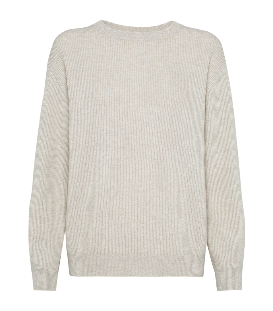 Cashmere English Rib Knit Sweater