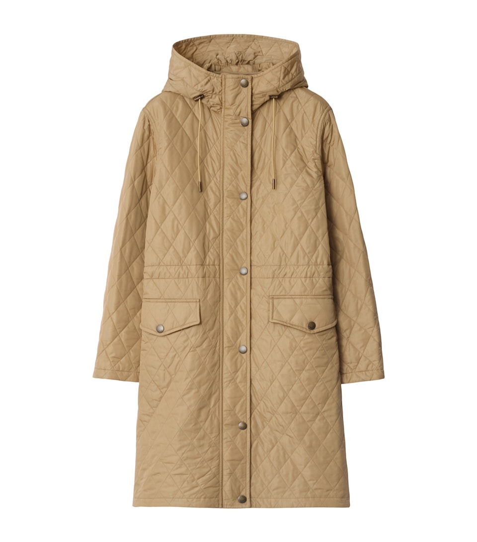 Nylon Quilted Hooded Parka