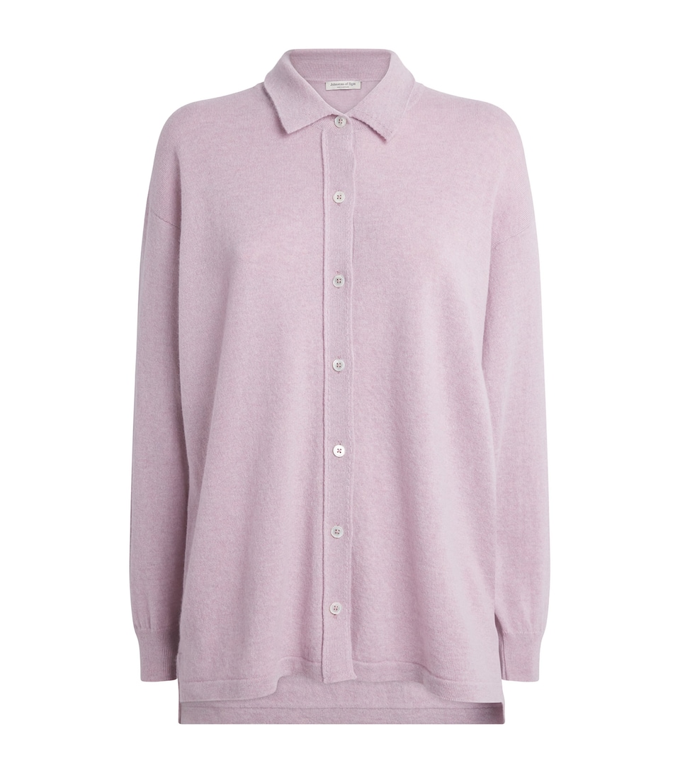 Johnstons Of Elgin Womens Cashmere Munro Cardigan Lunan Pink