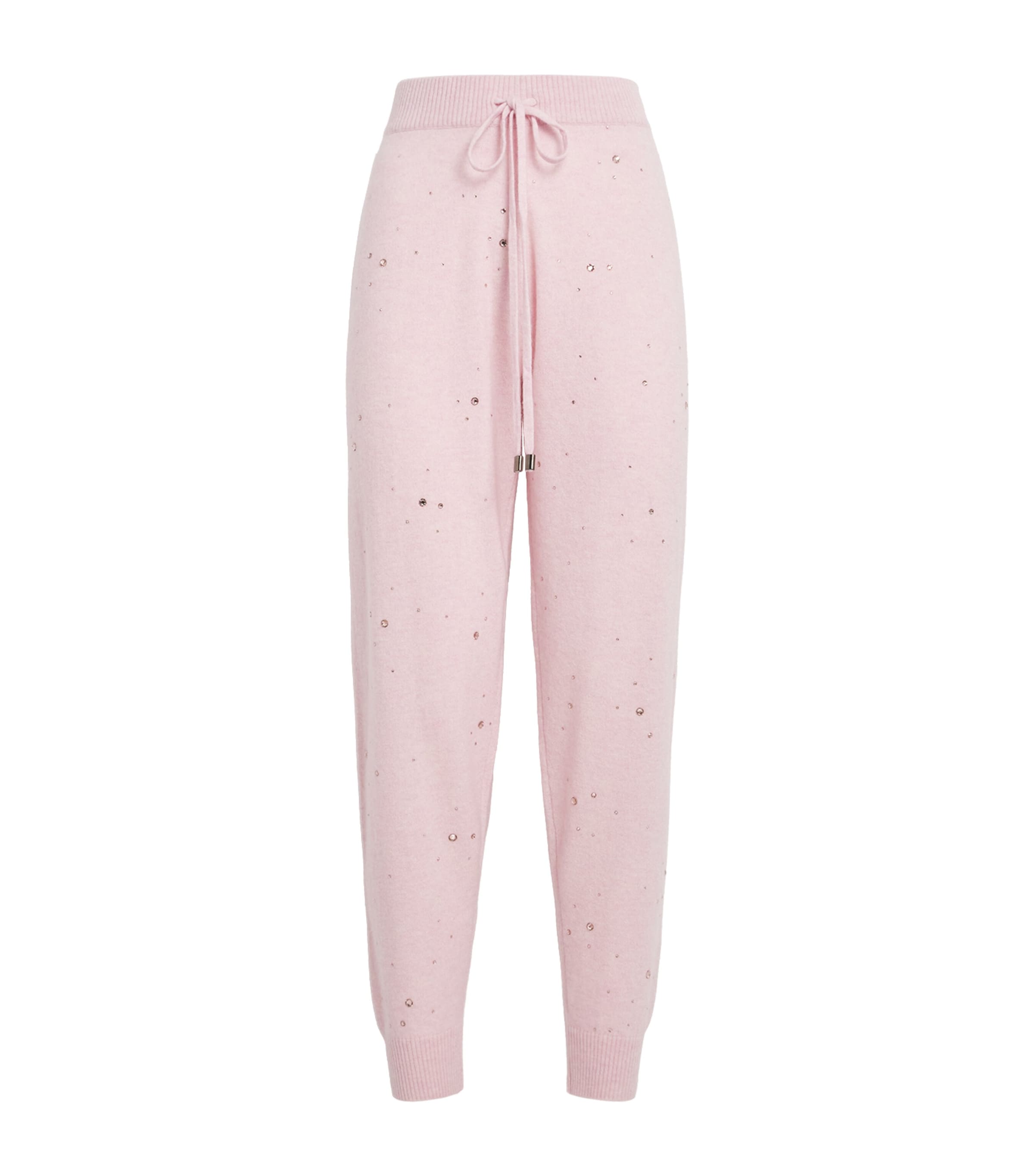 Cashmere Crystal-Embellished Sweatpants