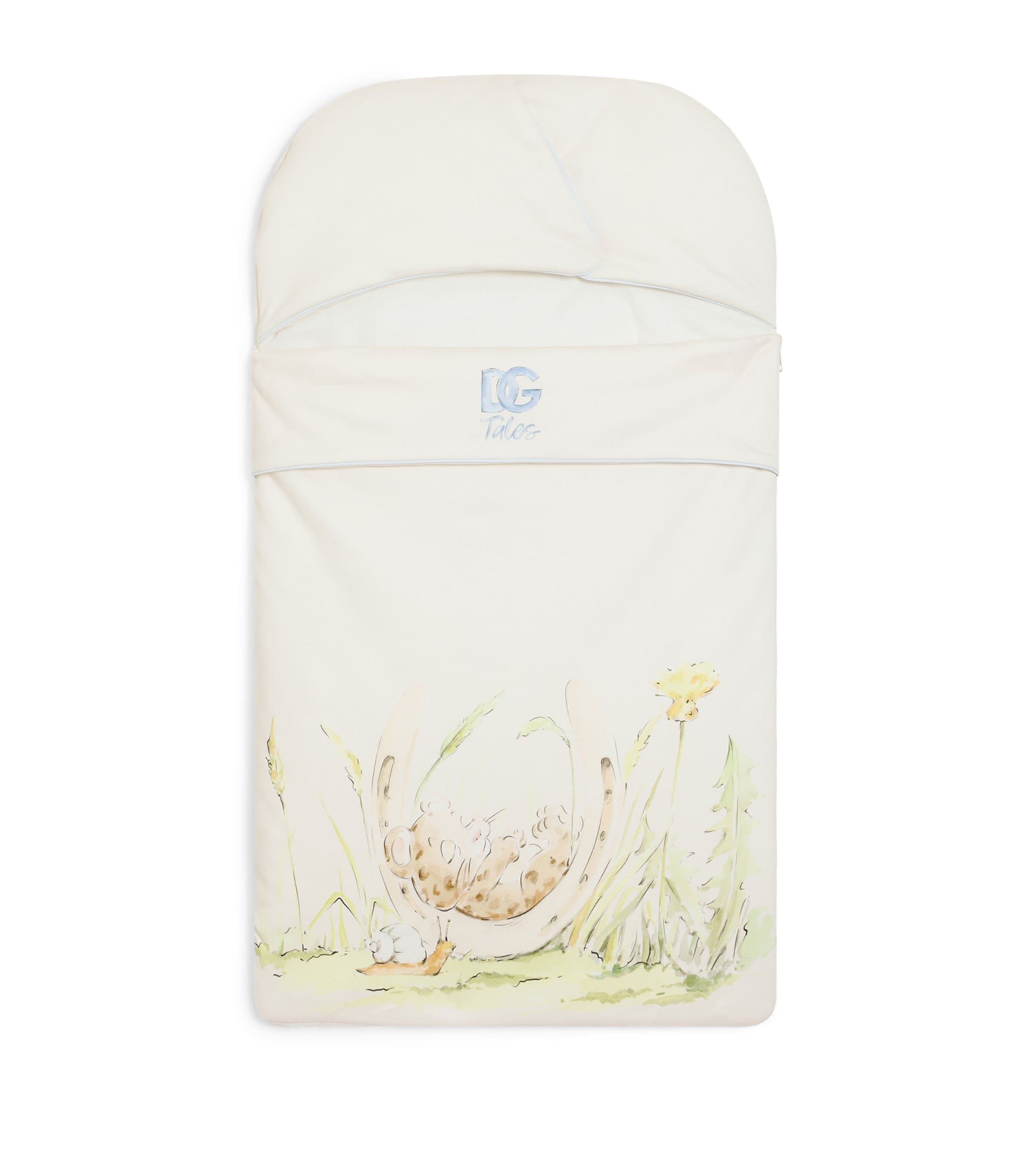 Dolce&Gabbana Kids Cotton Printed Sleeping Nest Natural Whit