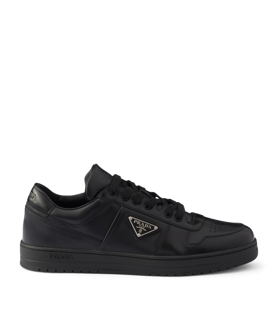 Prada Leather Downtown Sneakers Black
